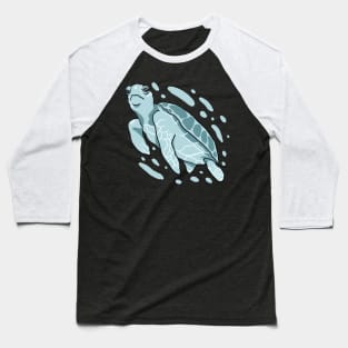 Blue Sea Turtle Baseball T-Shirt